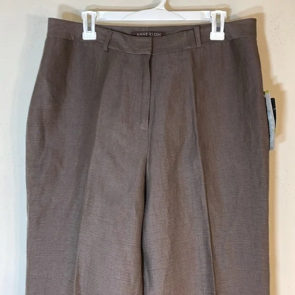 Anne Klein Linen Silk Blend Palm Springs Earth Double Layer Dress Pants. 14. NWT - Picture 5 of 12